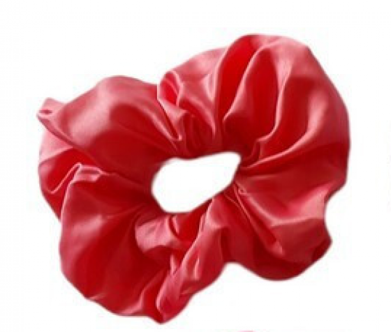 Scrunchie γυαλιστερό Κοραλί